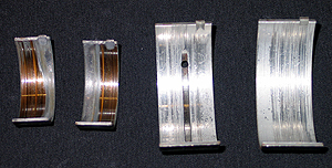 Worn main and rod bearings